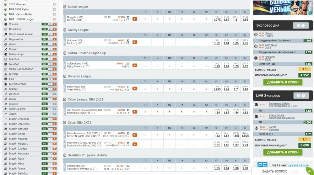 Ставки Melbet BY